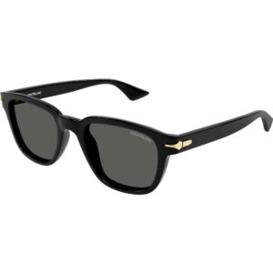 Occhiali da sole  Montblanc Mb0302s cod. colore 010 Uomo Squadrata Nero