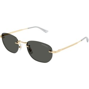 Occhiali da sole  Montblanc Mb0303s cod. colore 001 Uomo Geometrica Oro