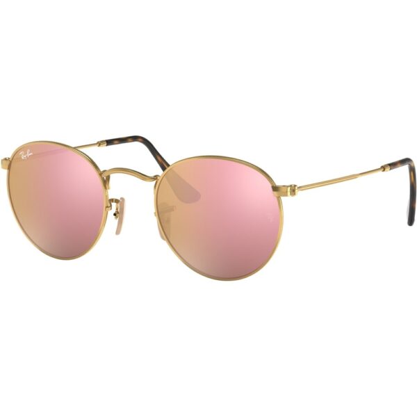 Occhiali da sole  Ray - ban Rb3447n round metal cod. colore 001/z2 Uomo Rotonda Oro