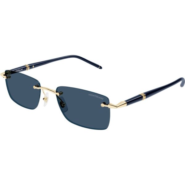 Occhiali da sole  Montblanc Mb0344s cod. colore 003 Uomo Squadrata Oro