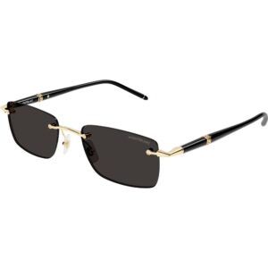 Occhiali da sole  Montblanc Mb0344s cod. colore 001 Uomo Squadrata Oro