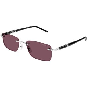 Occhiali da sole  Montblanc Mb0344s cod. colore 002 Uomo Squadrata Argento