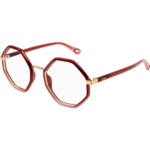 Occhiali vista  Chloé Ch0132oa cod. colore 002 Donna Geometrica Rosso