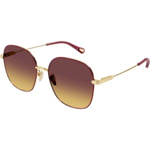 Occhiali da sole  Chloé Ch0139sa cod. colore 003 Donna Squadrata Oro