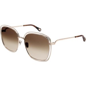 Occhiali da sole  Chloé Ch0077sk cod. colore 002 Donna Squadrata Oro