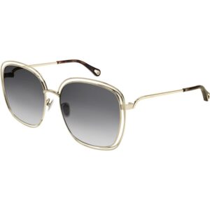 Occhiali da sole  Chloé Ch0077sk cod. colore 001 Donna Squadrata Oro