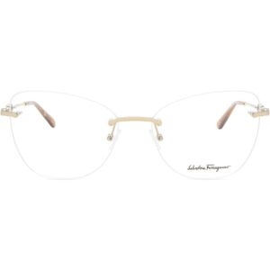 Occhiali vista  Ferragamo Sf2213 cod. colore 710 Unisex Cat eye Oro