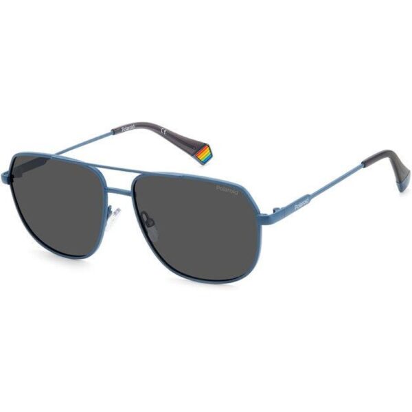 Occhiali da sole  Polaroid Pld 6195/s/x cod. colore fll/m9 Unisex Squadrata Blu opaco