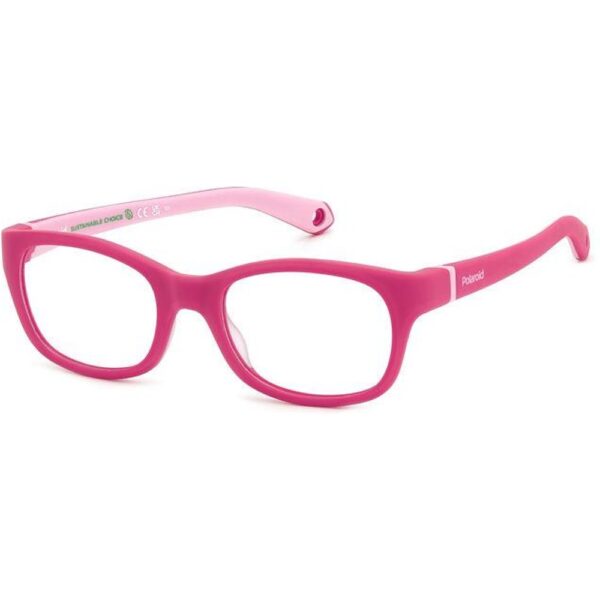 Occhiali vista  Polaroid Pld k006 cod. colore 8kj Bambino Squadrata Rosa