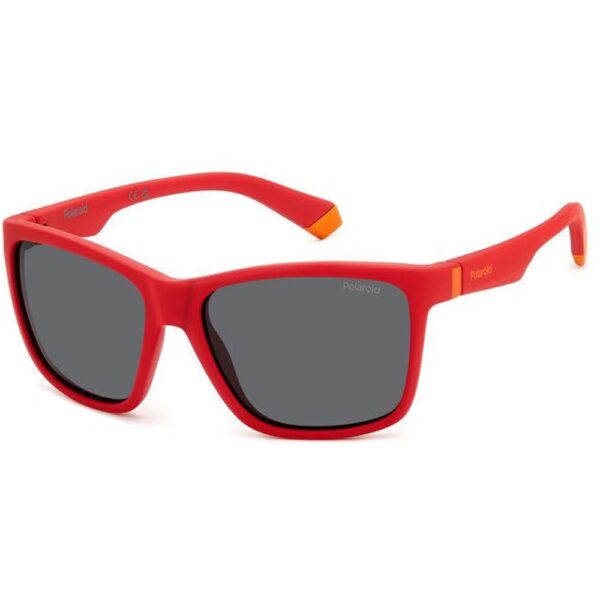 Occhiali da sole  Polaroid Pld 8057/s cod. colore 0z3/m9 Junior Squadrata Rosso