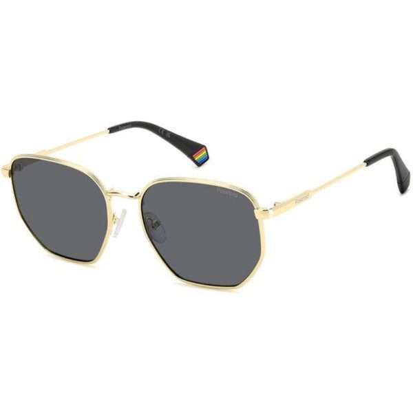 Occhiali da sole  Polaroid Pld 6214/s/x cod. colore 2f7/m9 Unisex Geometrica Oro