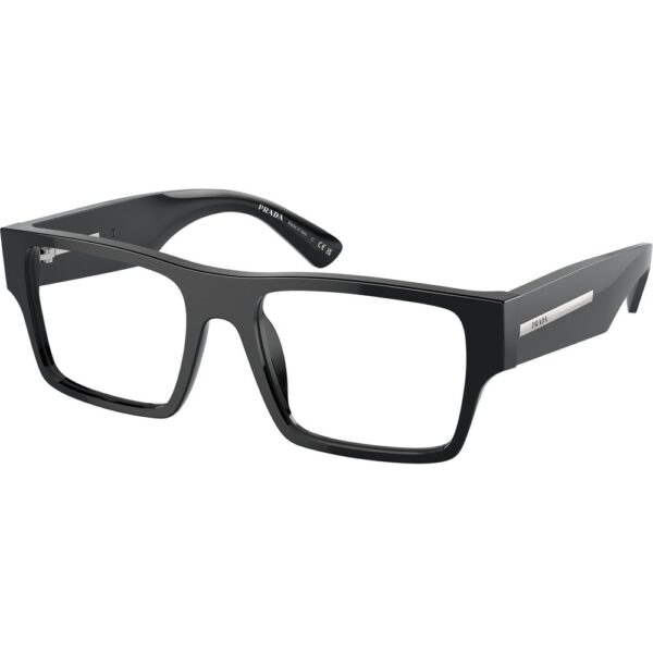 Occhiali vista  Prada Pr a08v  cod. colore 16k1o1 Uomo Squadrata Nero