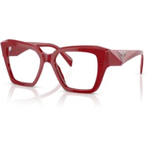 Occhiali vista  Prada Pr 09zv  cod. colore 15d1o1 Donna Squadrata Rosso