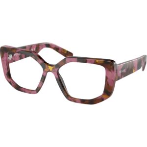 Occhiali vista  Prada Pr a04v  cod. colore 18n1o1 Donna Geometrica Marrone