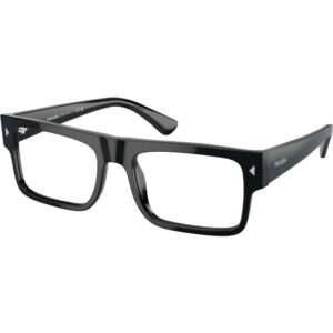 Occhiali vista  Prada Pr a01v  cod. colore 16k1o1 Uomo Squadrata Nero