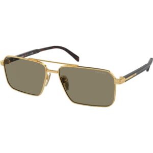 Occhiali da sole  Prada Pr a57s  cod. colore 5ak90f Uomo Squadrata Oro