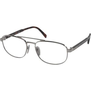 Occhiali vista  Prada Pr a56v  cod. colore 5av1o1 Uomo Rotonda Grigio