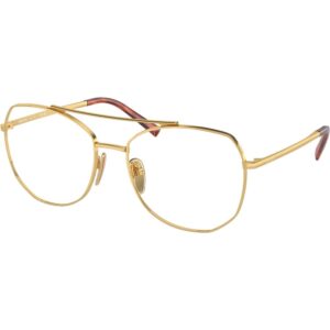 Occhiali vista  Prada Pr a58v  cod. colore 5ak1o1 Donna Geometrica Oro