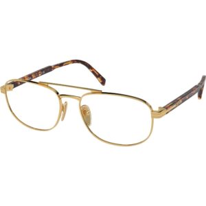 Occhiali vista  Prada Pr a56v  cod. colore 5ak1o1 Uomo Rotonda Oro