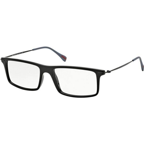 Occhiali vista  Prada linea rossa Ps 03ev red feather cod. colore 1ab1o1 Uomo Squadrata Nero