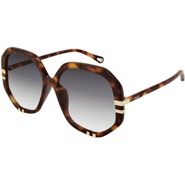 Occhiali da sole  Chloé Ch0105s cod. colore 004 Donna Geometrica Havana