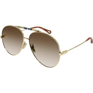 Occhiali da sole  Chloé Ch0113s cod. colore 002 Donna Pilot Oro