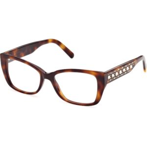 Occhiali vista  Swarovski Sk5452 cod. colore 052 Donna Cat eye Havana scuro