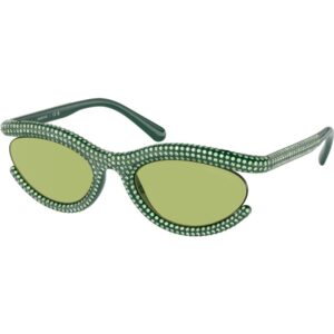 Occhiali da sole  Swarovski Sk6006  cod. colore 103430 Donna Rotonda Verde