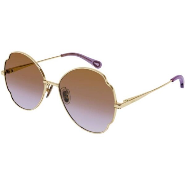 Occhiali da sole  Chloé Cc0008s cod. colore 004 Unisex Farfalla Oro