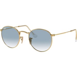 Occhiali da sole  Ray - ban Rb3447n round metal cod. colore 001/3f Uomo Rotonda Oro