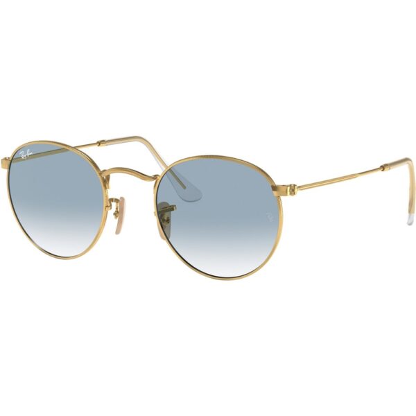 Occhiali da sole  Ray - ban Rb3447n round metal cod. colore 001/3f Uomo Rotonda Oro