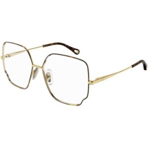 Occhiali vista  Chloé Ch0096o cod. colore 004 Donna Squadrata Oro havana