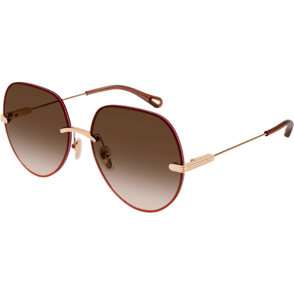 Occhiali da sole  Chloé Ch0135s cod. colore 002 Donna Pilot Oro