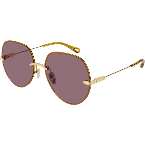 Occhiali da sole  Chloé Ch0135s cod. colore 003 Donna Pilot Oro