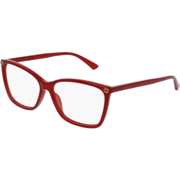 Occhiali vista  Gucci Gg0025o cod. colore 004 Donna Squadrata Rosso