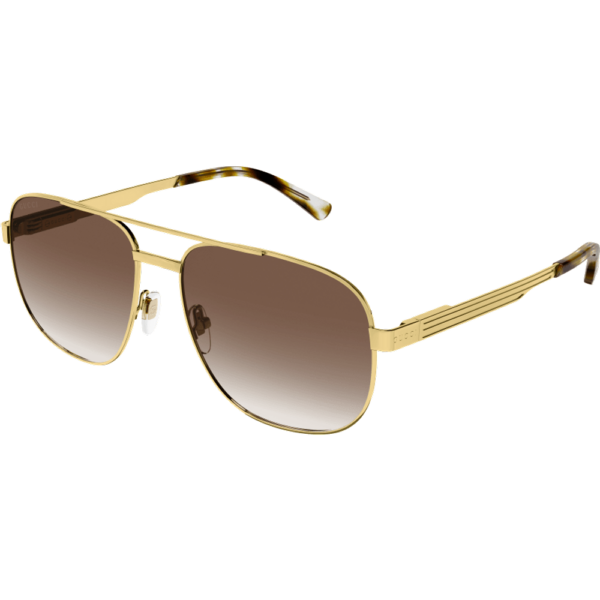 Occhiali da sole  Gucci Gg1223s cod. colore 003 Uomo Squadrata Oro