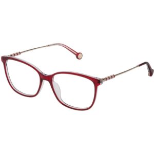 Occhiali vista  Carolina herrera Vhe852n cod. colore 0c98 Donna Squadrata Cristallo / rosso