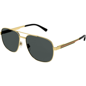 Occhiali da sole  Gucci Gg1223s cod. colore 002 Uomo Squadrata Oro