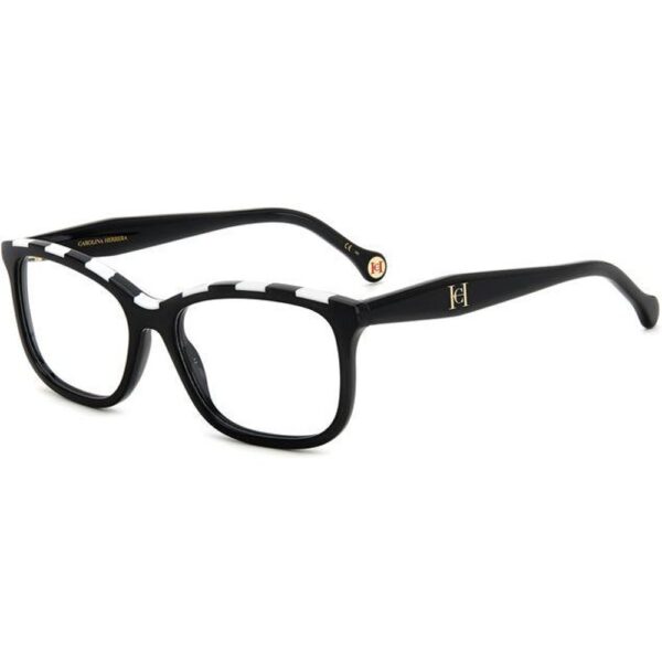 Occhiali vista  Carolina herrera Her 0147 cod. colore 80s Donna Squadrata Nero/bianco