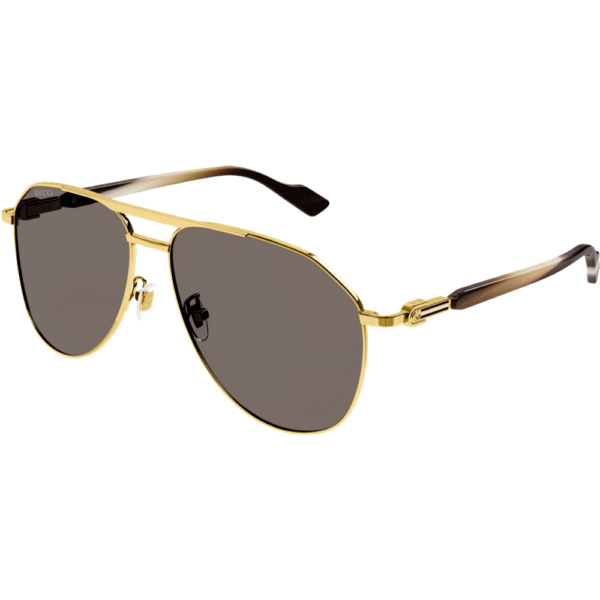 Occhiali da sole  Gucci Gg1220s cod. colore 002 Uomo Pilot Oro