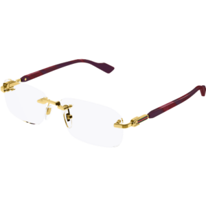 Occhiali vista  Gucci Gg1221o cod. colore 003 Uomo Squadrata Oro