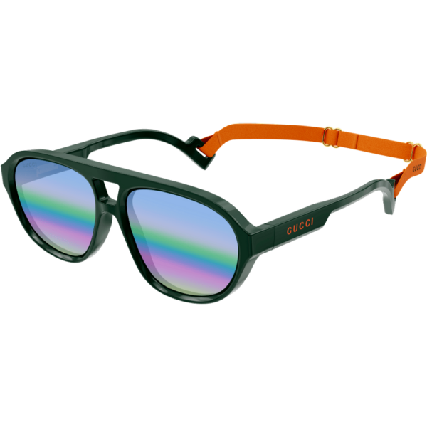 Occhiali da sole  Gucci Gg1239s cod. colore 003 Uomo Pilot Verde