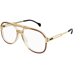 Occhiali vista  Gucci Gg1106o cod. colore 001 Uomo Pilot Marrone