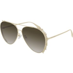 Occhiali da sole  Alexander mcqueen Am0308s cod. colore 002 Unisex Pilot Oro