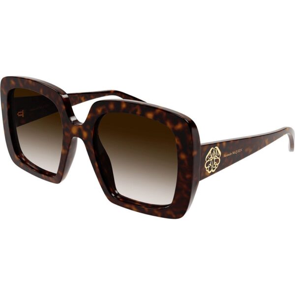 Occhiali da sole  Alexander mcqueen Am0378s cod. colore 002 Donna Geometrica Havana