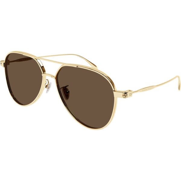 Occhiali da sole  Alexander mcqueen Am0373s cod. colore 002 Unisex Pilot Oro