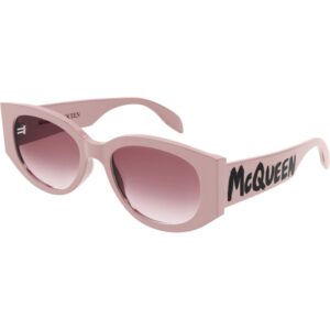 Occhiali da sole  Alexander mcqueen Am0330s cod. colore 004 Donna Rotonda Rosa