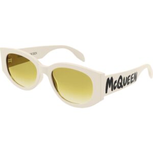 Occhiali da sole  Alexander mcqueen Am0330s cod. colore 003 Donna Rotonda Bianco