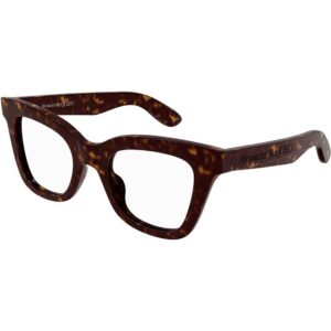 Occhiali vista  Alexander mcqueen Am0394o cod. colore 002 Donna Geometrica Havana