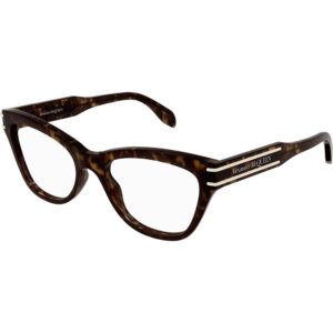 Occhiali vista  Alexander mcqueen Am0401o cod. colore 002 Donna Cat eye Havana